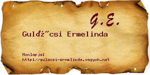 Gulácsi Ermelinda névjegykártya